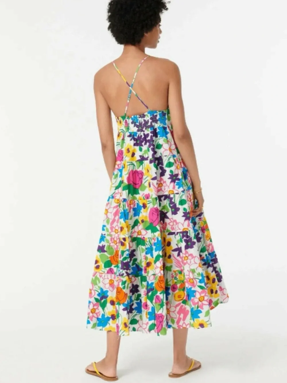 J. Crew cotton poplin dress in Vibrant Garden